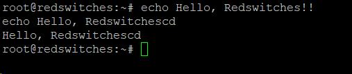 echo option string