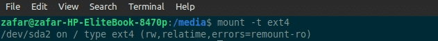 mount -t ext4