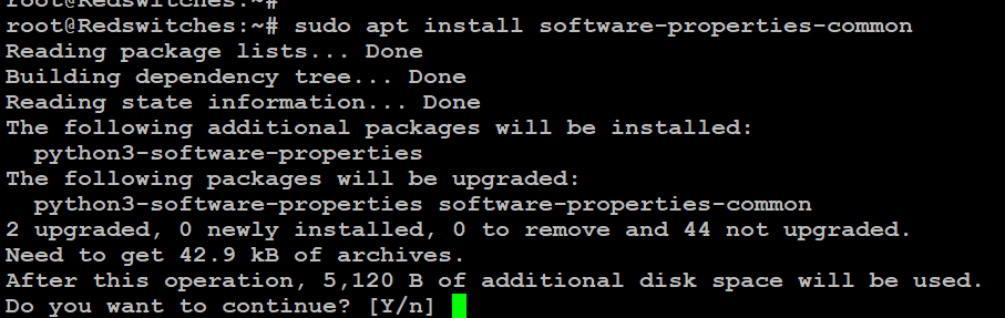 sudo apt install software-properties-common