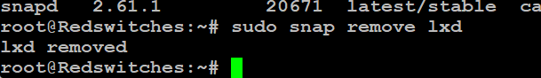 sudo snap remove lxd