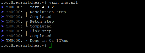 yarn install