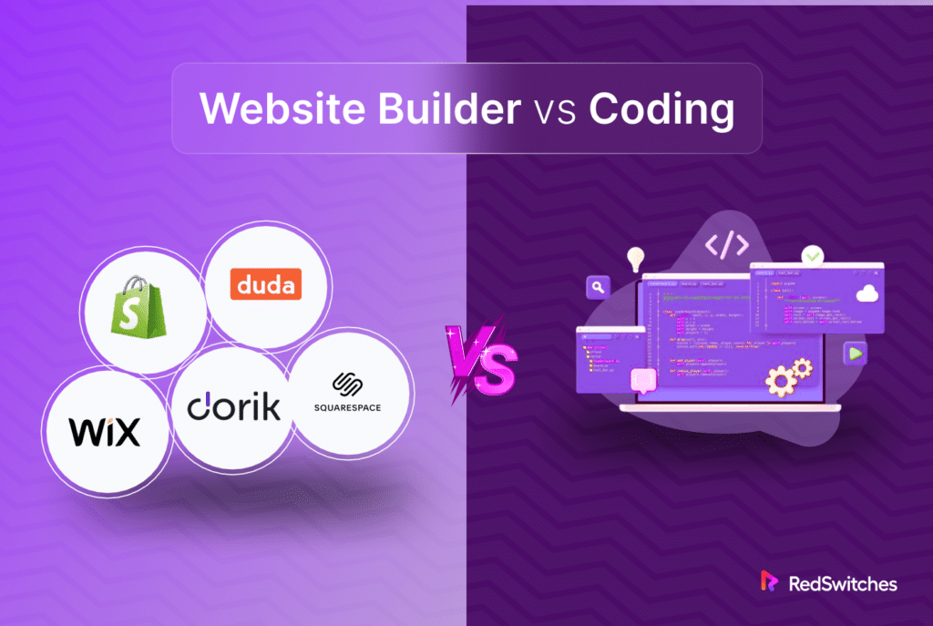 website builder vs coding
