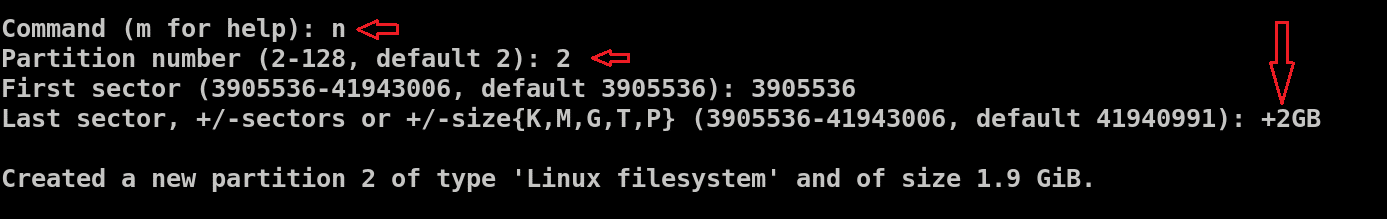 Initiate the New Partition