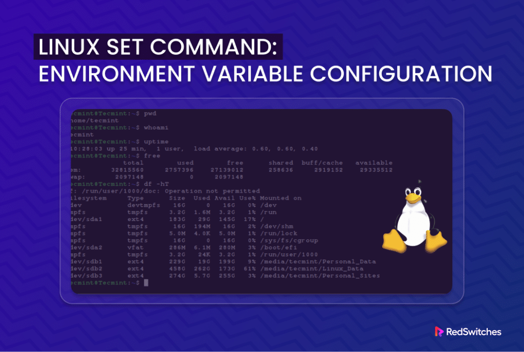 linux set command
