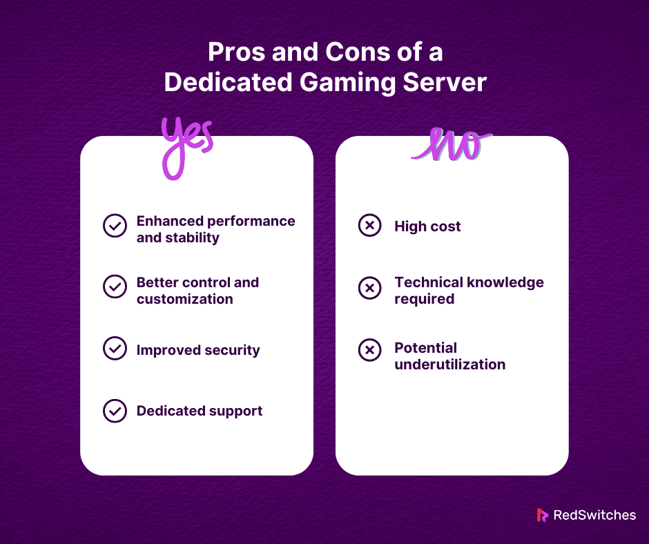 Pros and Cons of a Dedicated Gaming Server