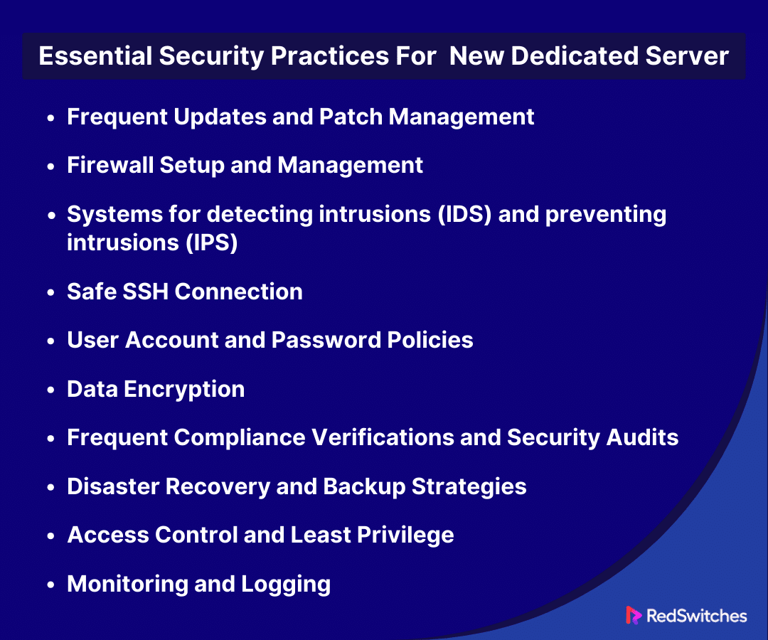 Essential Security Practices for the New Dedicated Server
