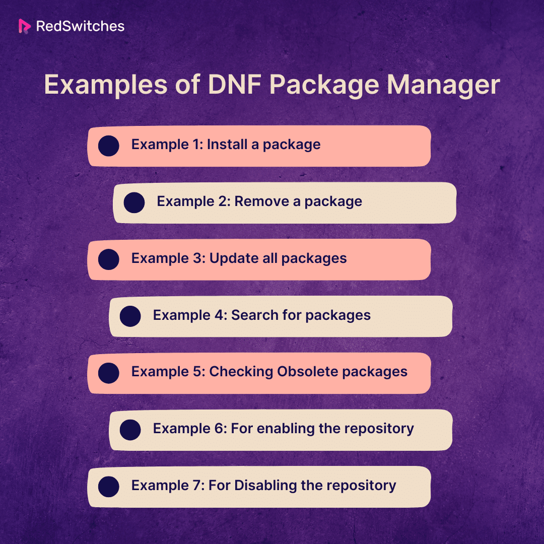 Examples of DNF Package Manager