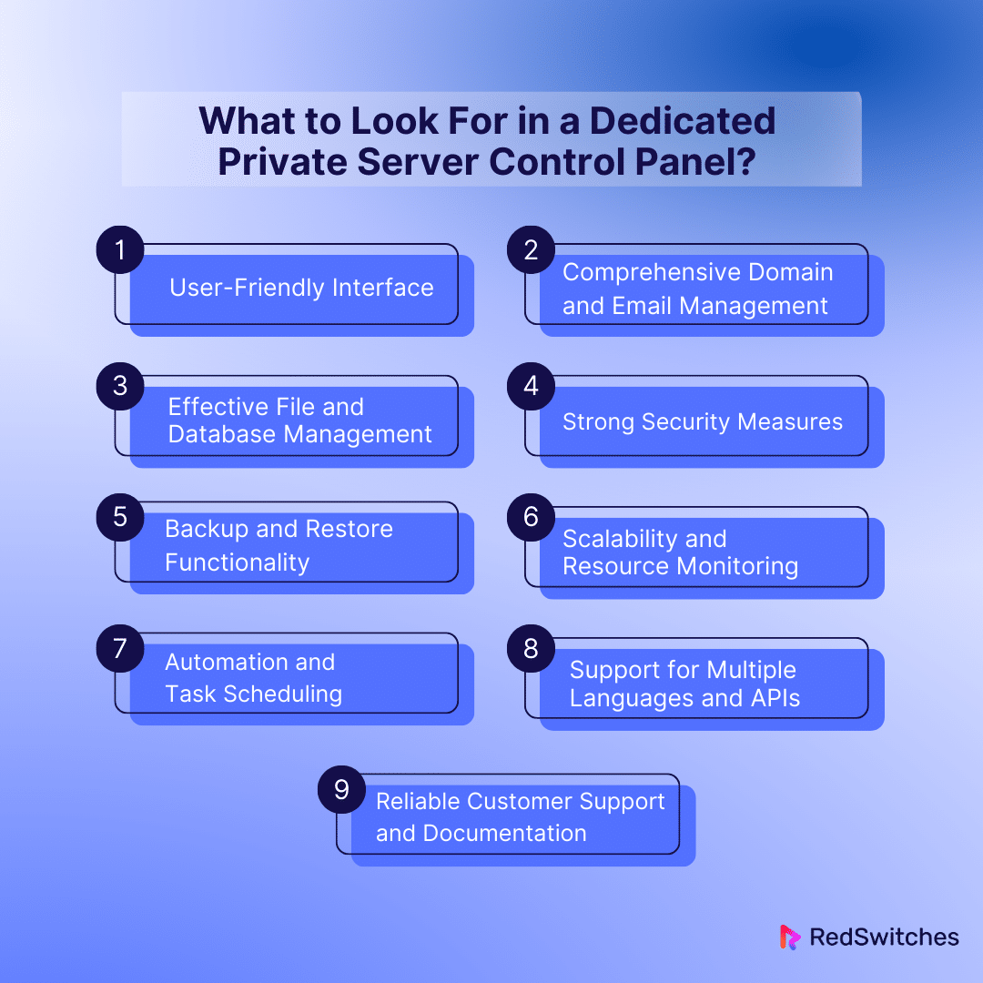 What to Look For in a Dedicated Private Server Control Panel?
