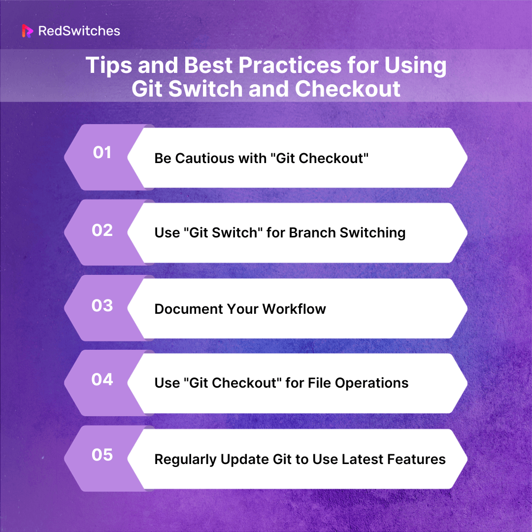 Tips and Best Practices for Using Git Switch and Checkout
