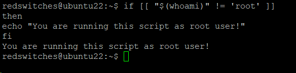 running this script as root user