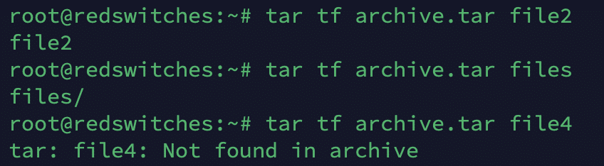 tar tf archive.tar file2