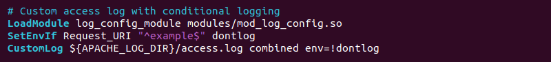 custom access log with conditional logging