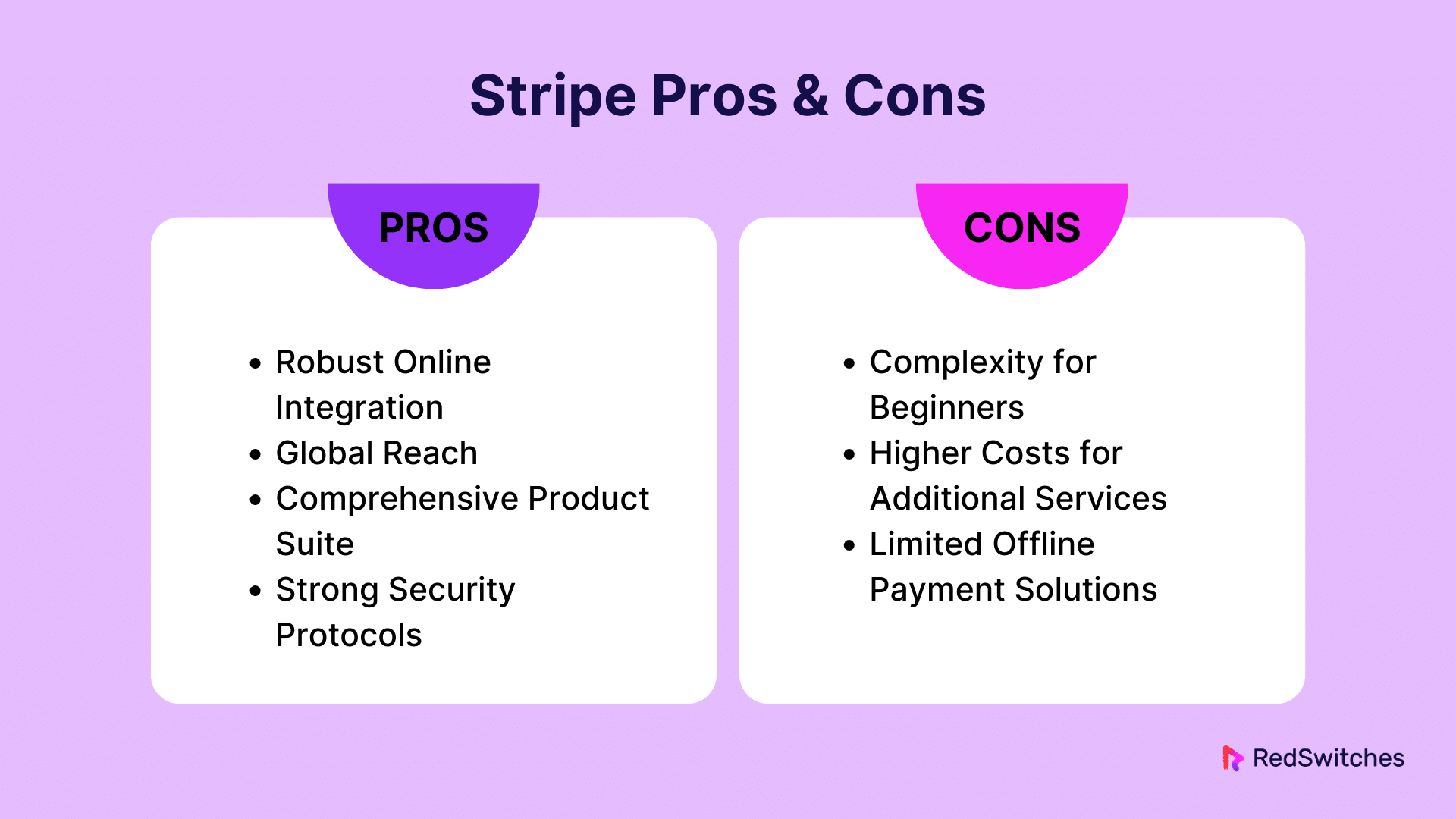 Stripe Pros & Cons