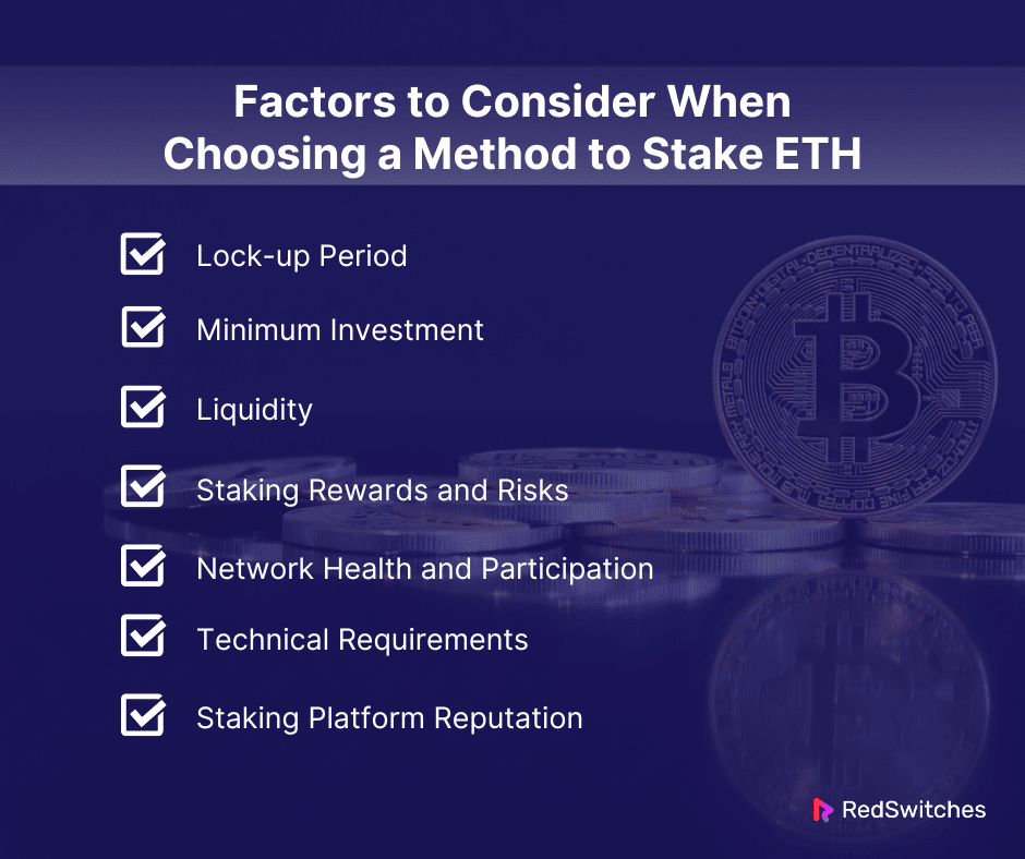 Factors to Consider When Choosing a Method to Stake ETH