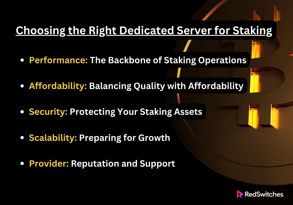 Choosing the Right Dedicated Server for Staking