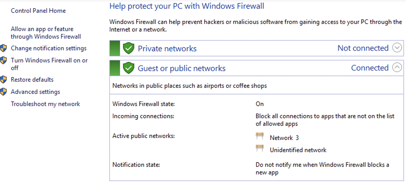 Network and Firewall Protection