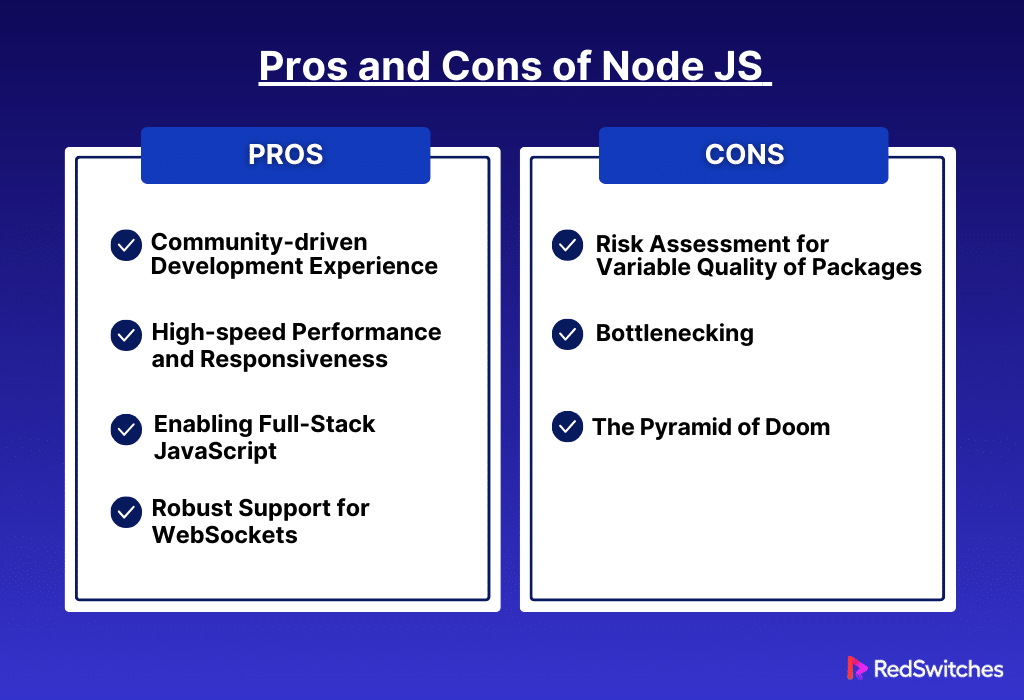 Pros and Cons of Node JS