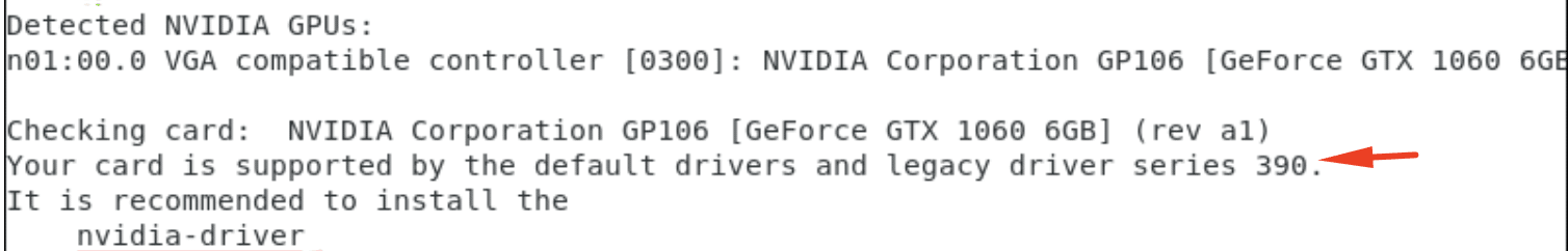 sudo nvidia-detect