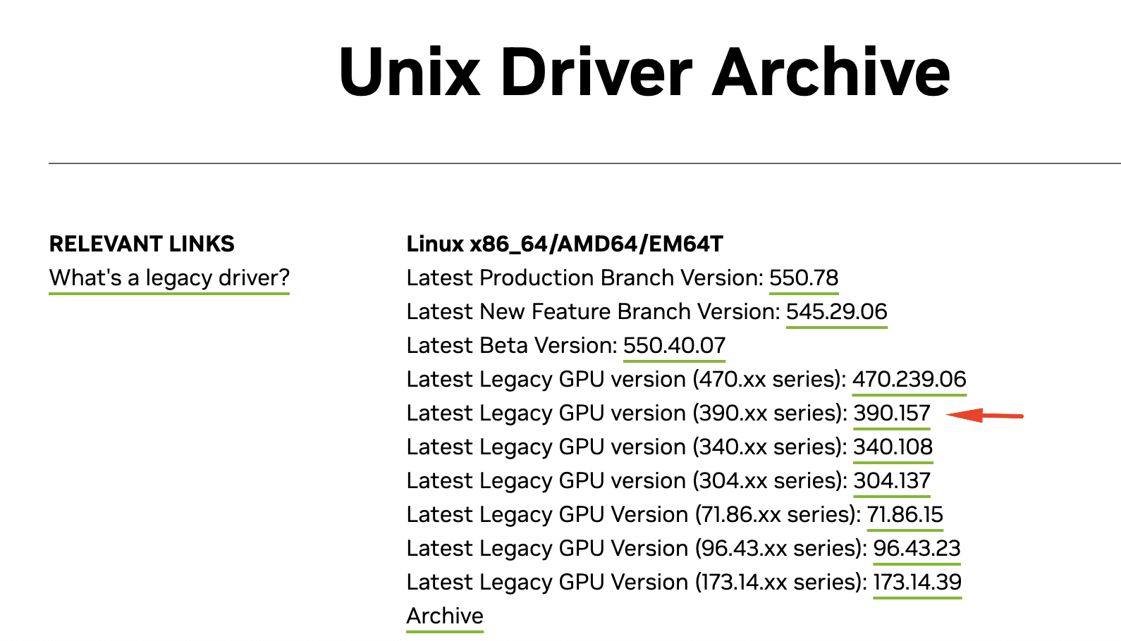 unix driver archive