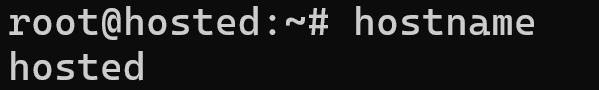 # hostname