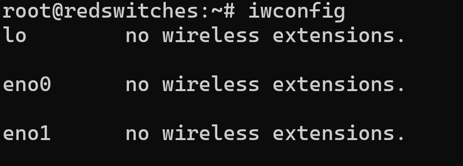 # iwconfig
