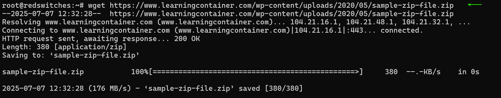 # wget ftp