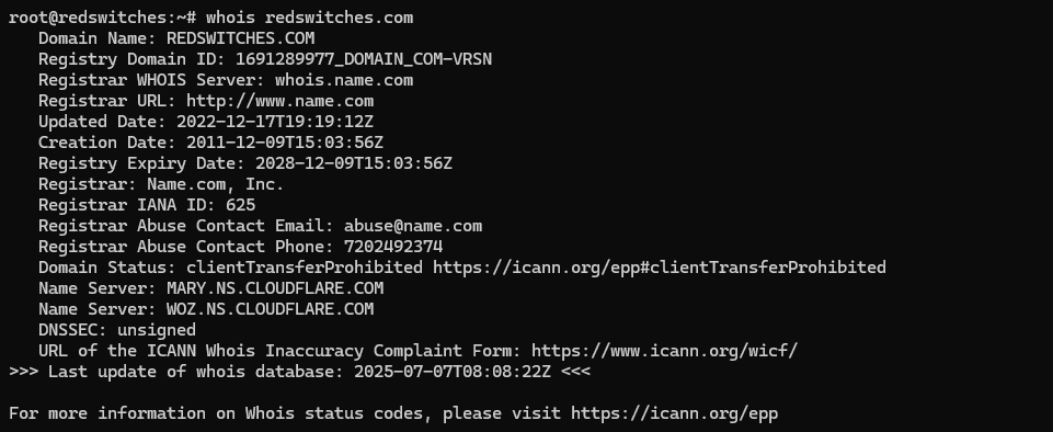 # whois redswitches.com