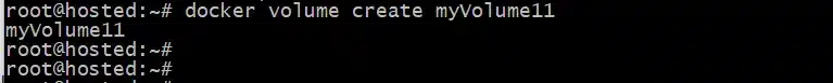 docker volume create myVolume
